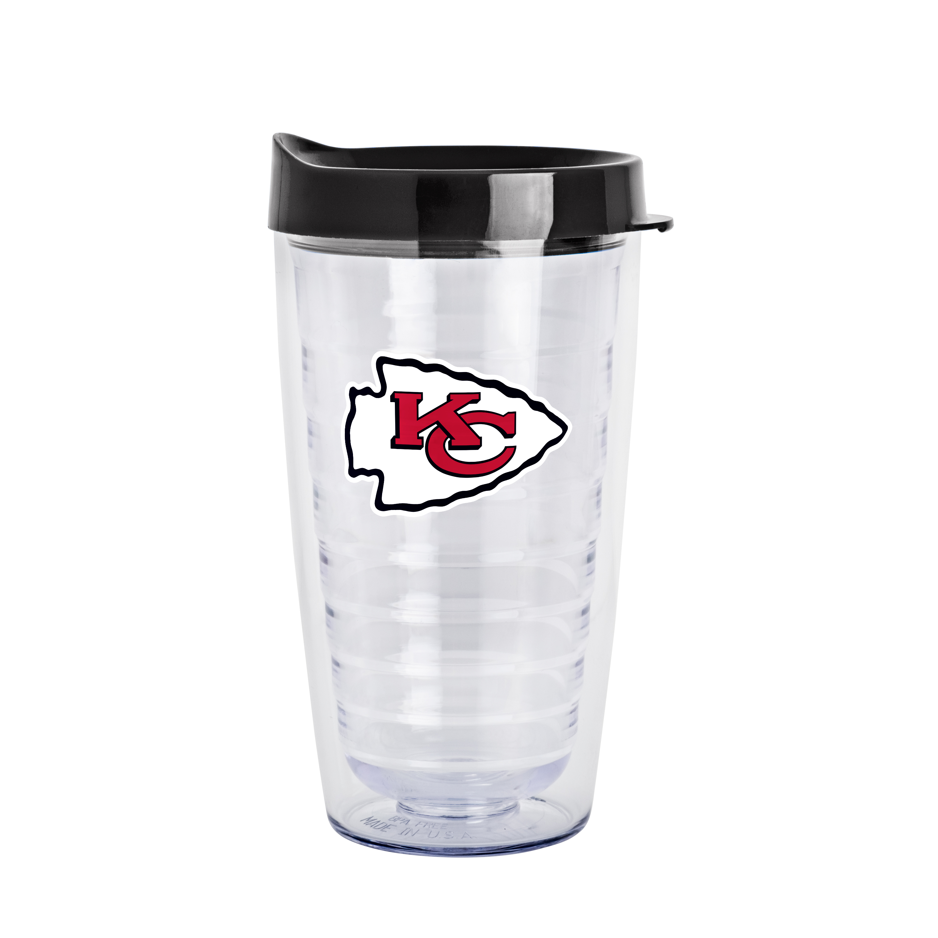 Kansas City Chiefs 16oz Flipside Dbl Wall Clear Tumbler    