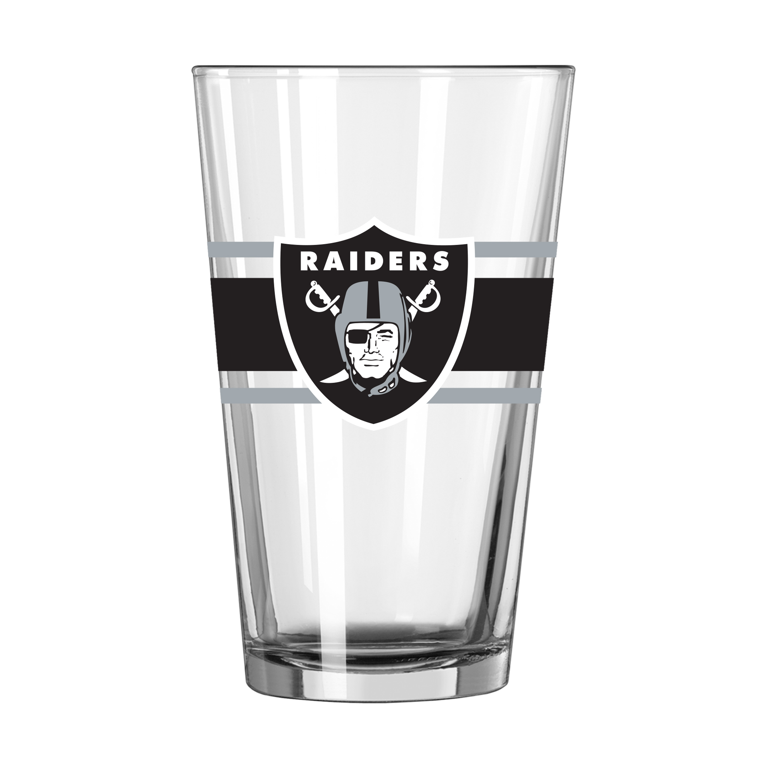 Las Vegas Raiders 16oz Stripe Pint Glass    