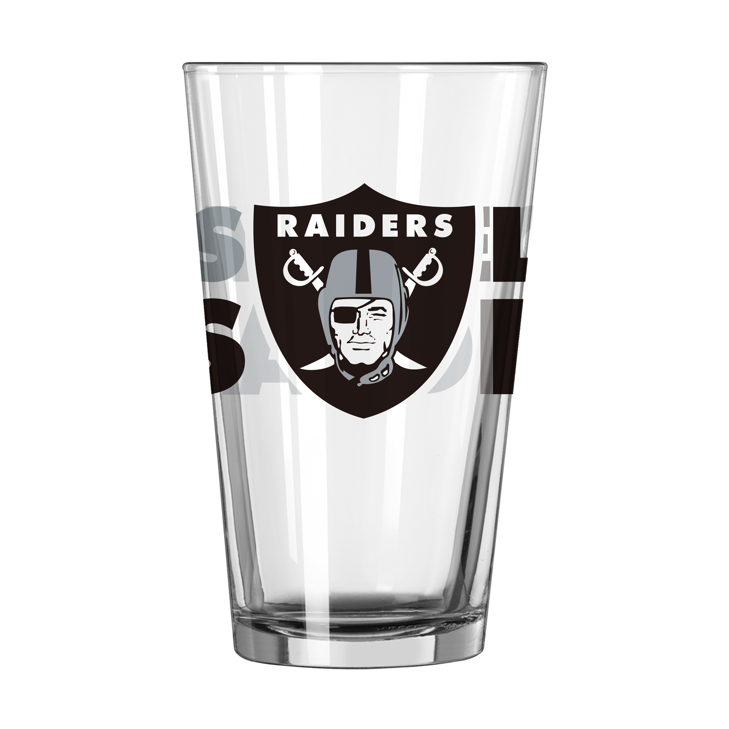 Las Vegas Raiders 16oz Overtime Pint Glass    