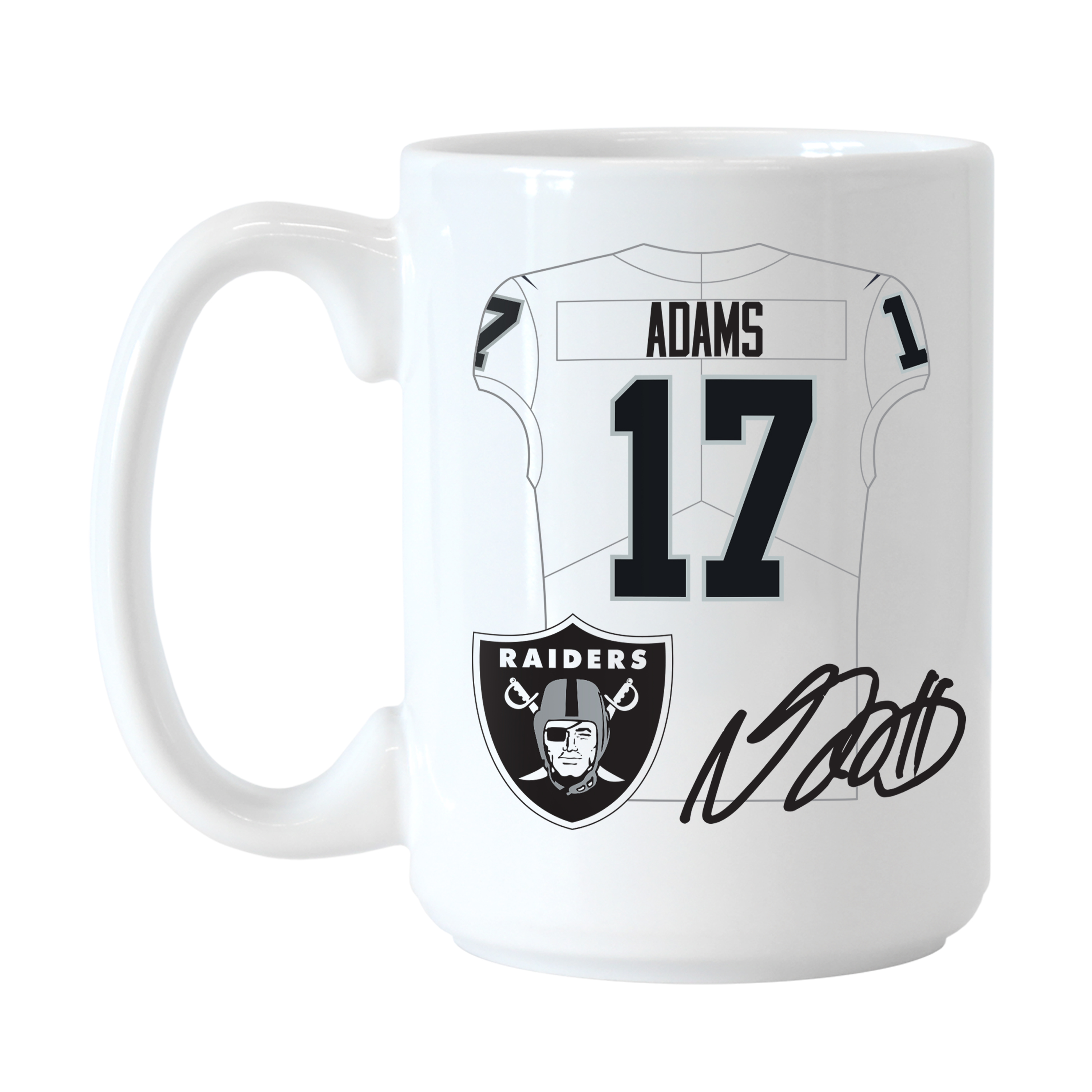 Las Vegas Raiders Davante Adams Jersey 15oz Sublimated Mug    