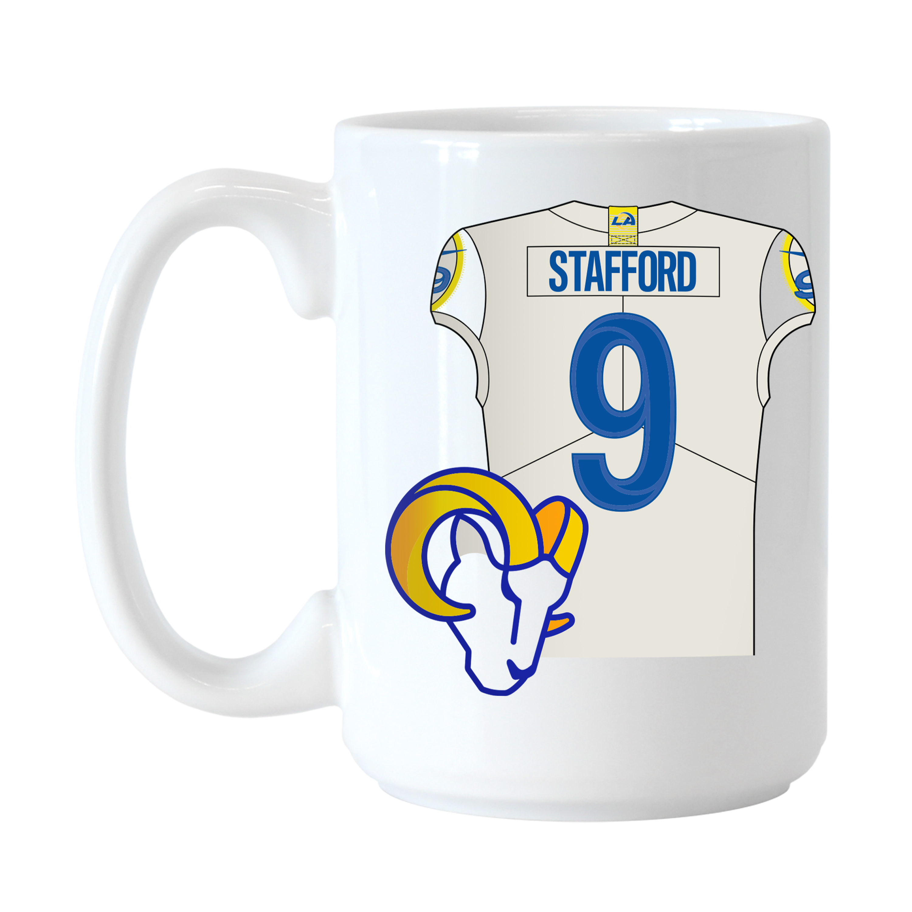 LA Rams 15oz Matthew Stafford Jersey Sublimated Mug  