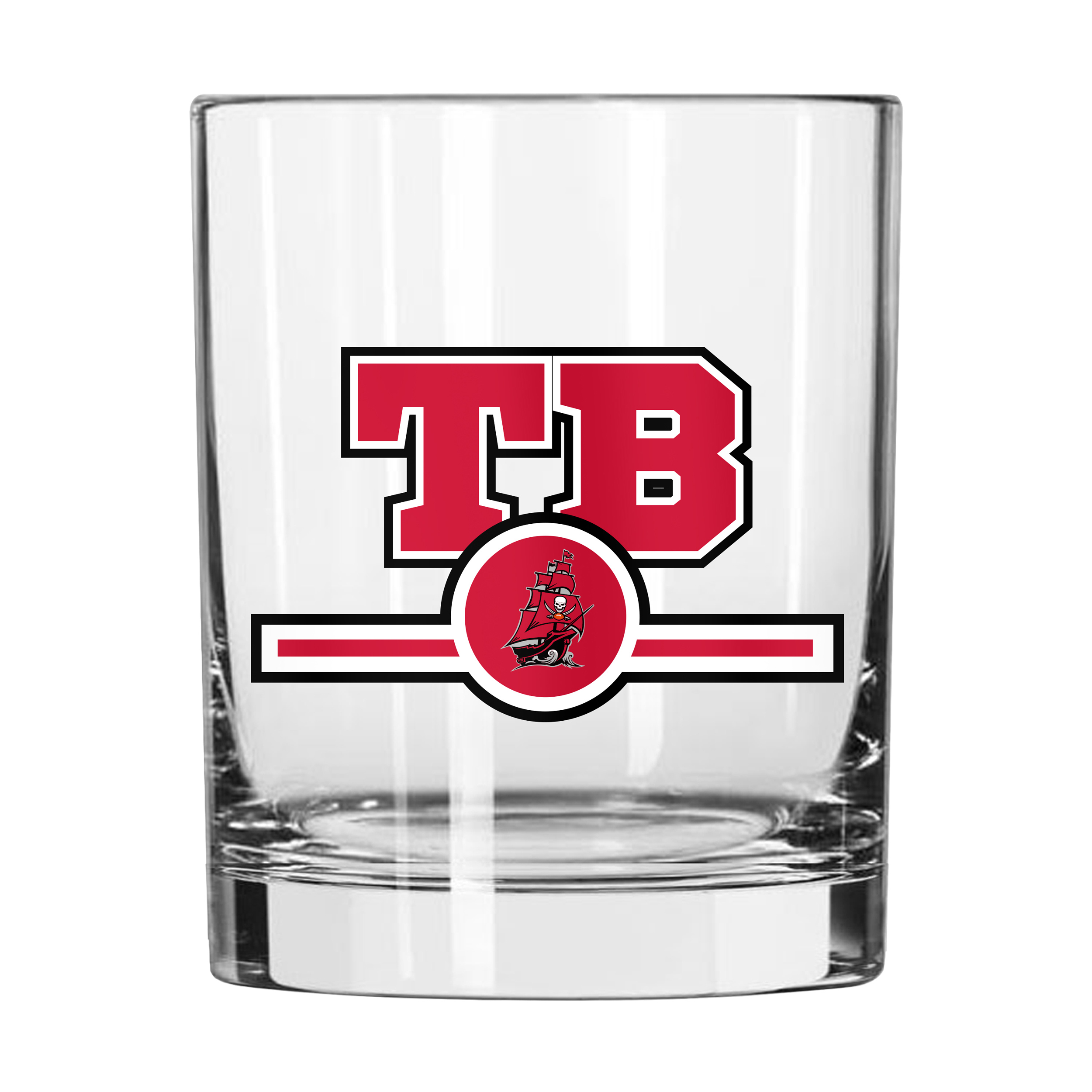 Tampa Bay Buccaneers 14oz Letterman Rocks Glass    