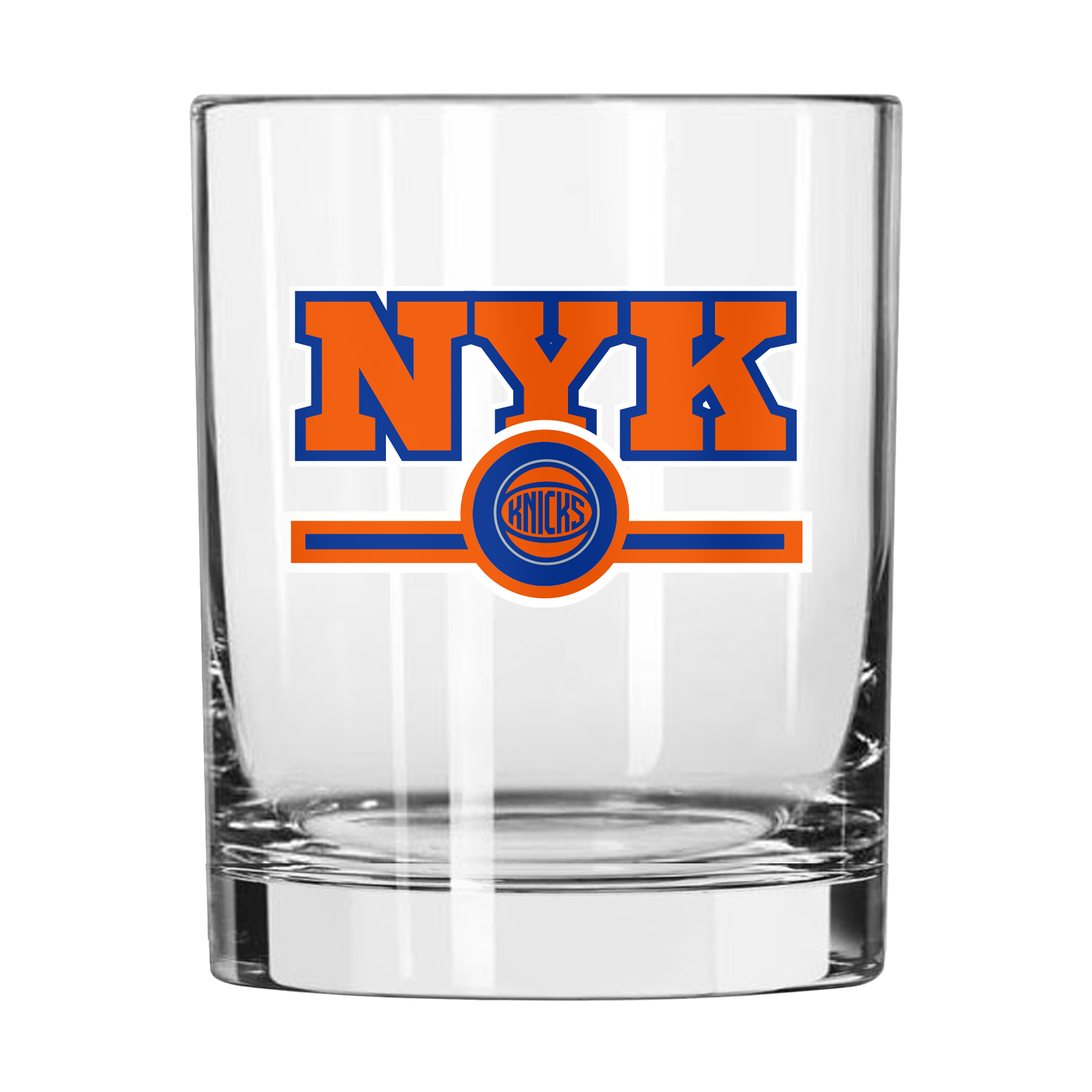 NY Knicks 14oz Letterman Rocks Glass    