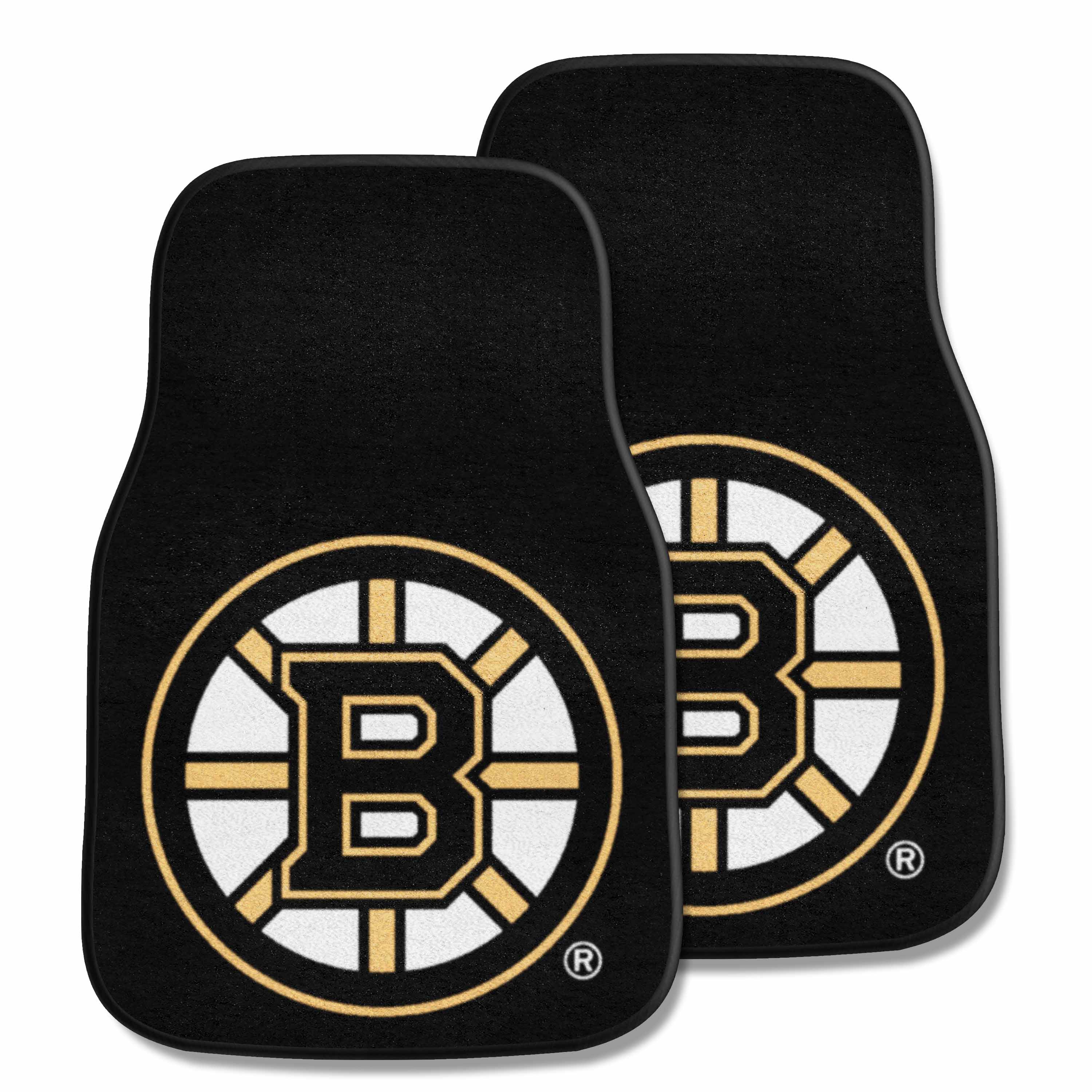 Boston Bruins 2-pc Carpet Car Mat Set    