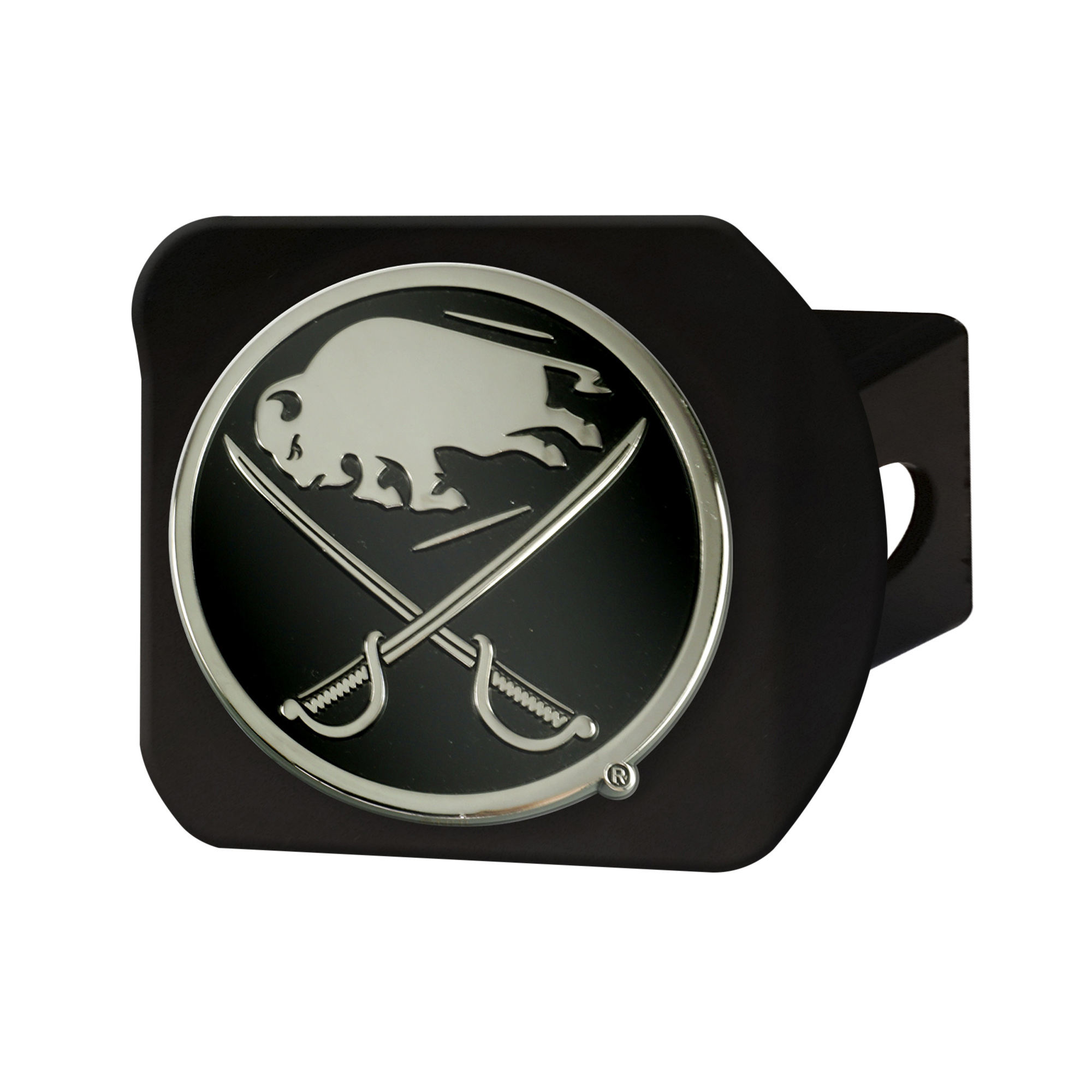 Buffalo Sabres Chrome on Black Hitch Cover    