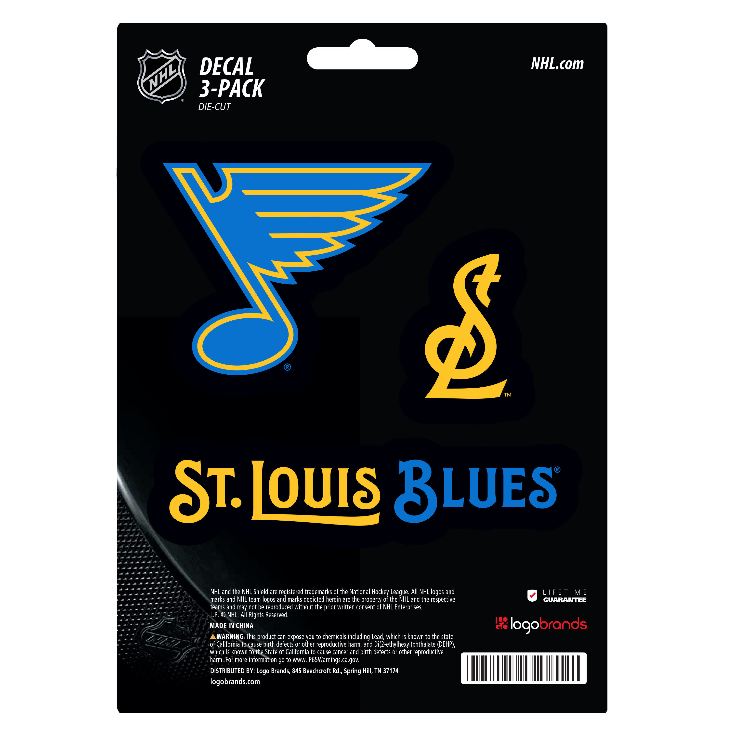 St. Louis Blues Decal 3-pk    