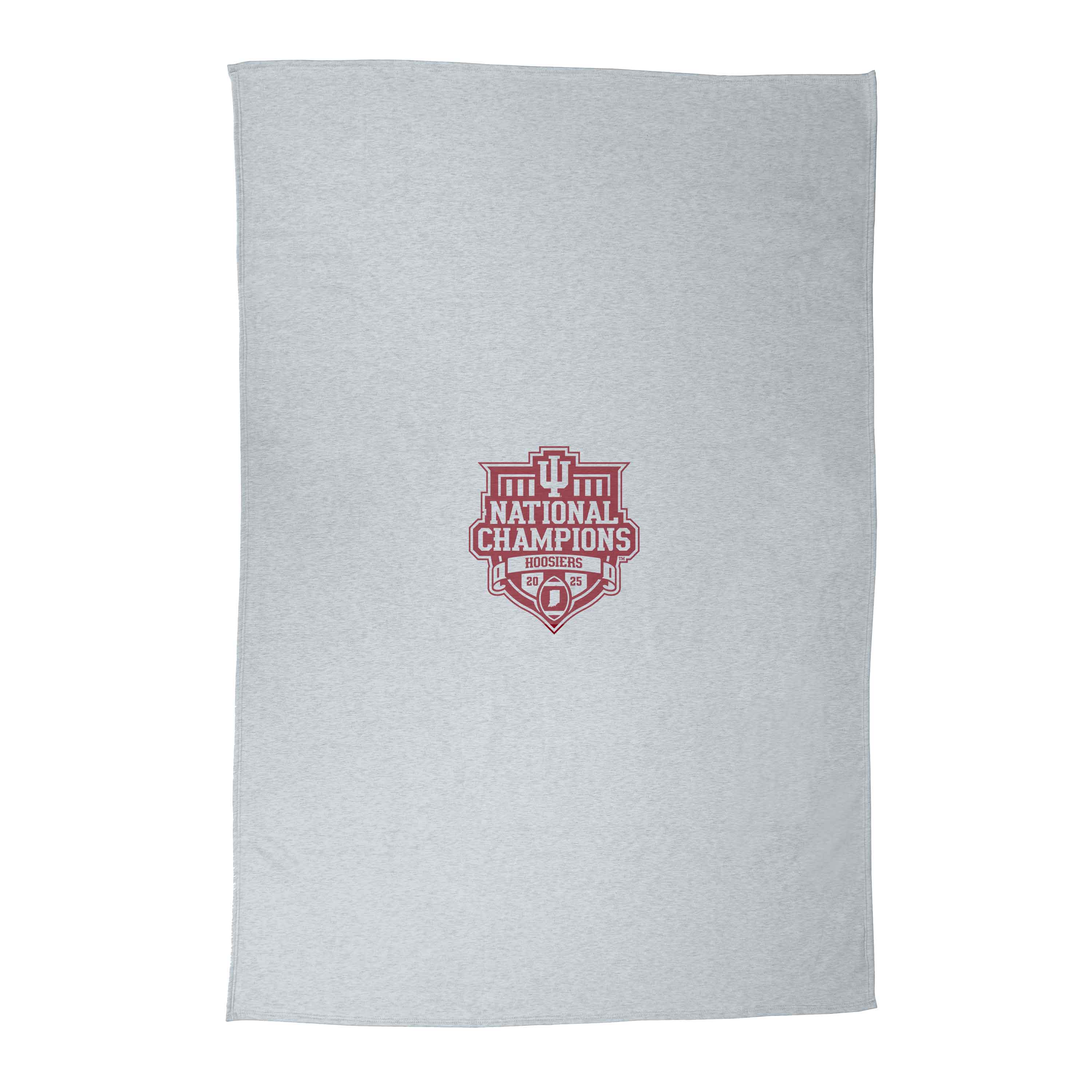 Indiana 2025 College Football Champions Gray Sublimated Sweatshirt Blanket  