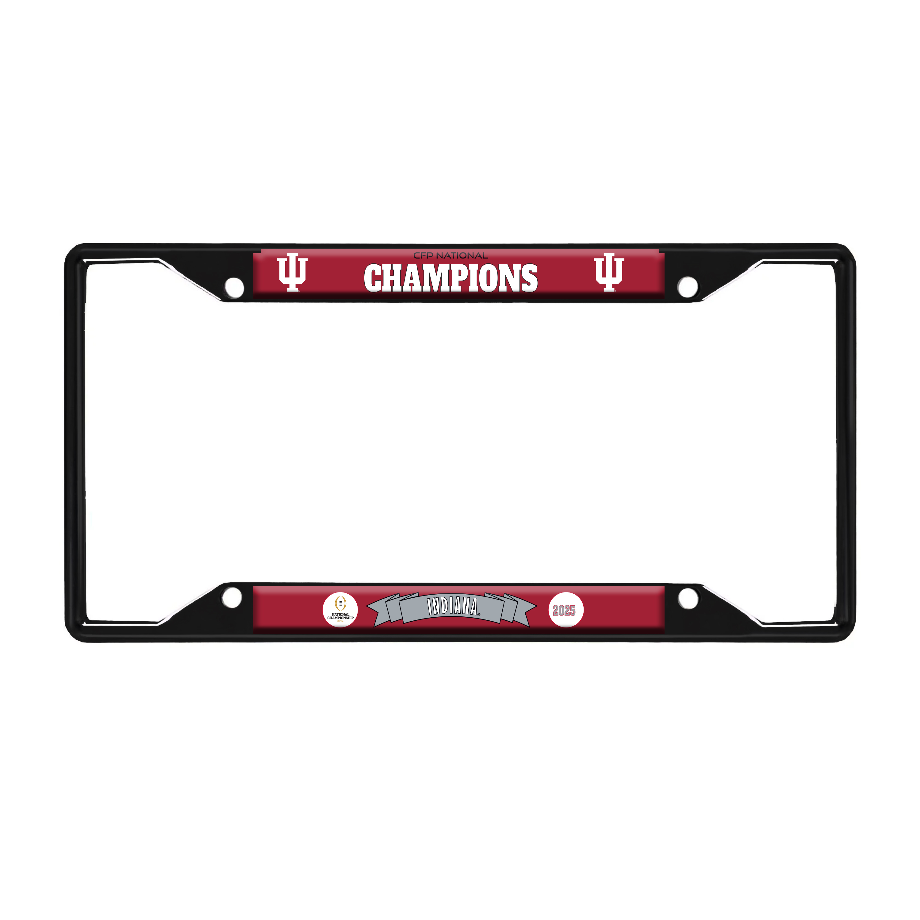 Indiana 2025 College Football Champions License Plate Frame  