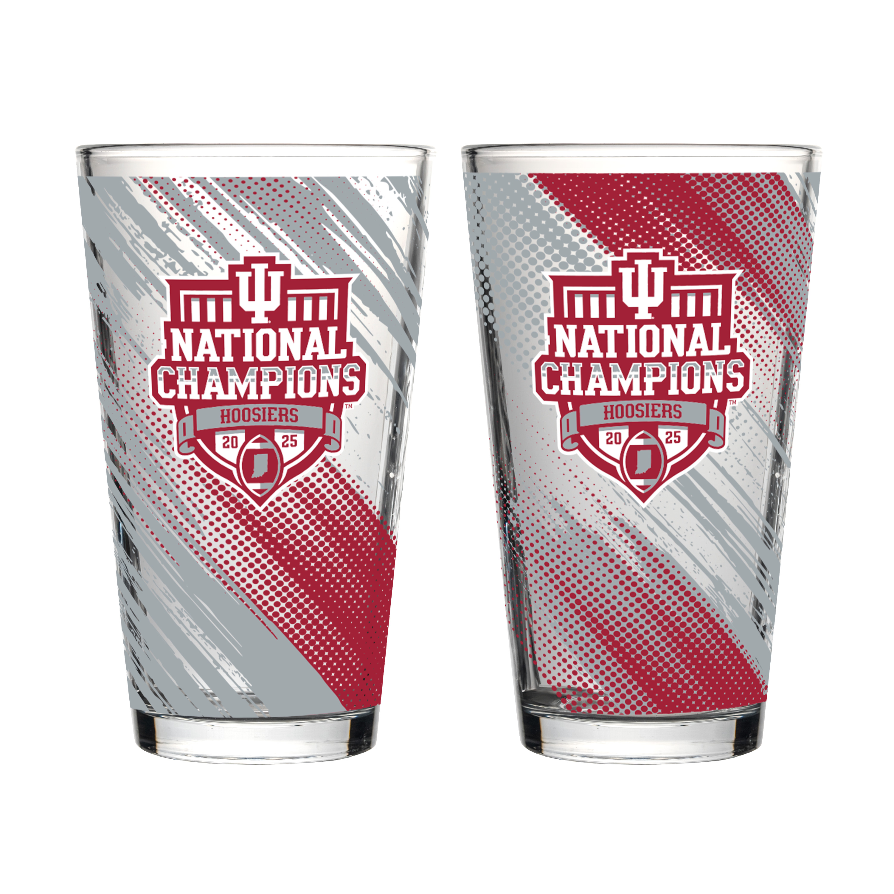 Indiana 2025 College Football Champions 16oz Pint Glass 2pk  