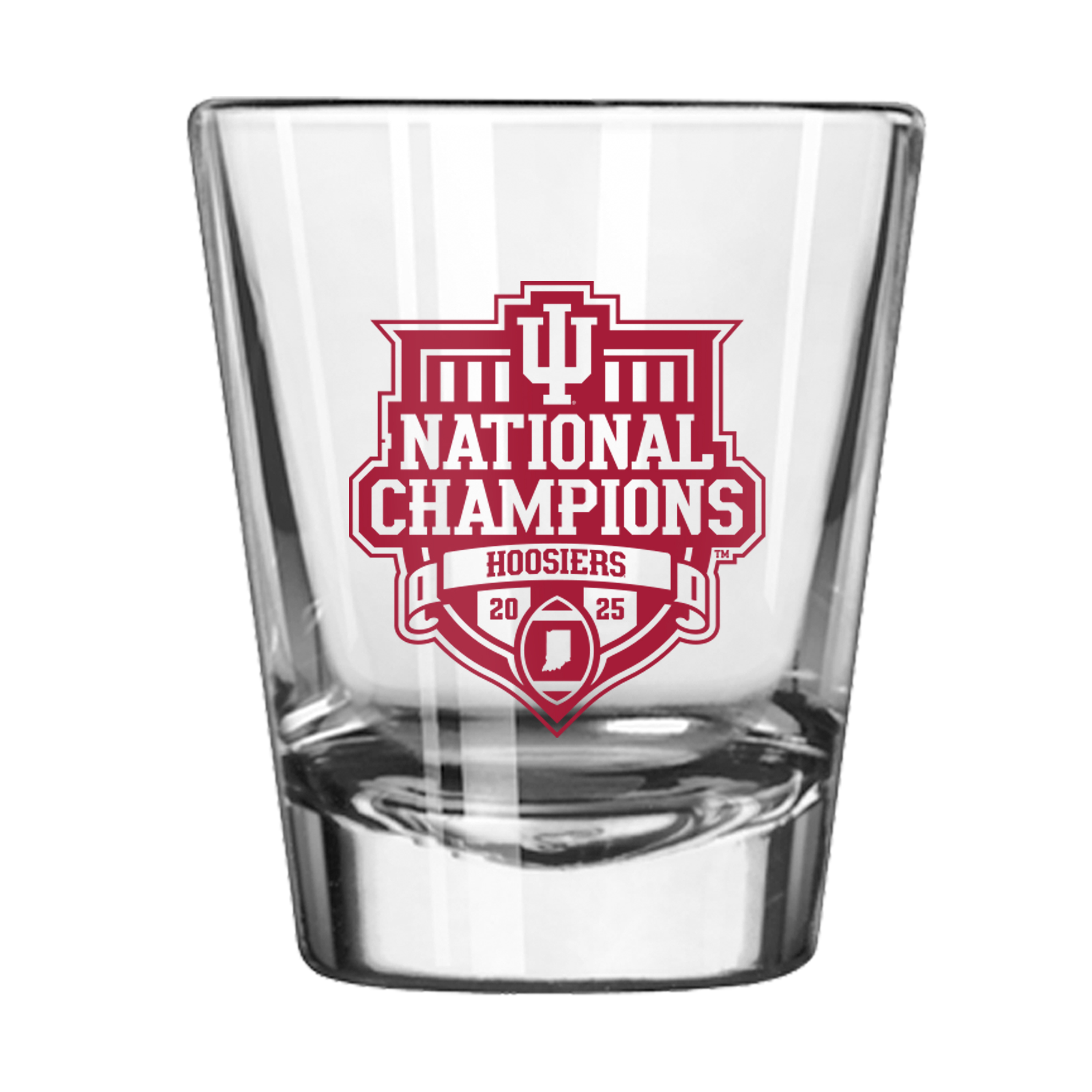 Indiana 2025 College Football Champions 2oz Screen Print Shot Glass  