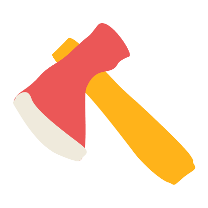 Set up/ help with (foam) axe throwing