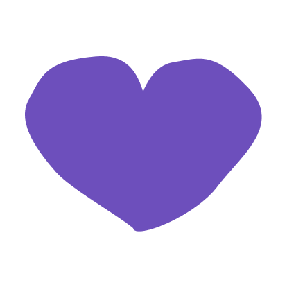 Heart purple