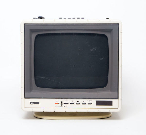 5: Fully Working Black & White Mini Portable Pye TubeCube TV With Radio/Tape Deck (9