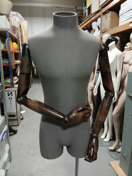 3: Male Tailors Torso With Articulated Arms On Stand