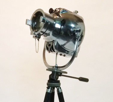 4: Vintage 'Strand Electric' Polished Chrome Spotlight (Working)
