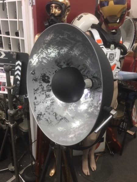 2: Domed Stage Light - Black & Silver Leaf (Working)