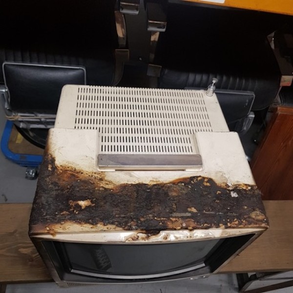 5: Fire Damaged Non Practical Sony TV