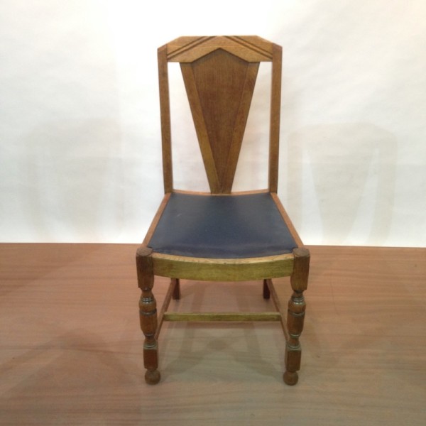 5: Art Deco Style Oak Dining Chair