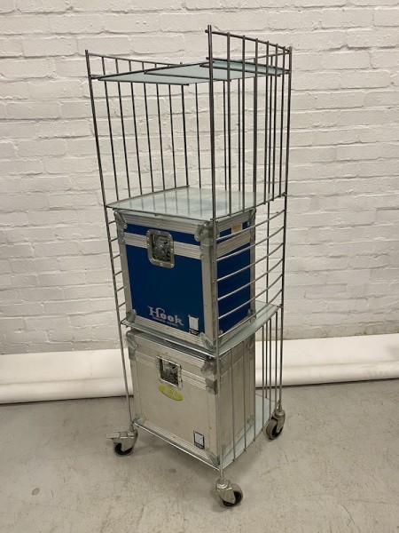 6: Metal Vinyl Racking With Glass Shelves