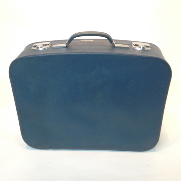 2: Blue Soft Leather Medium Suitcase