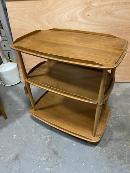 3: Ercol 3 Tier Wooden Trolley