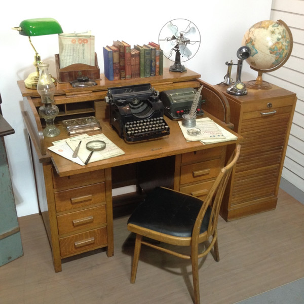 12: Period Oak Rolltop Desk