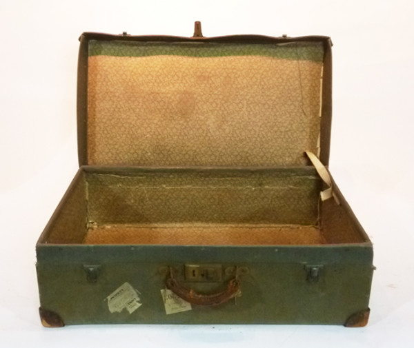 4: Dark Green Canvas Suitcase