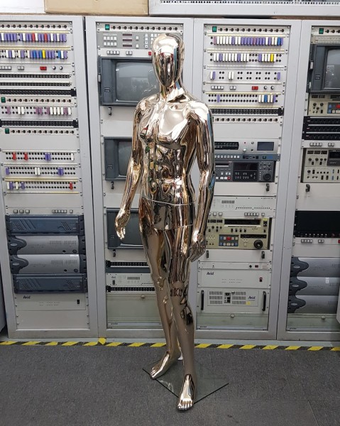 2: Light Gold Metallic Male Mannequin