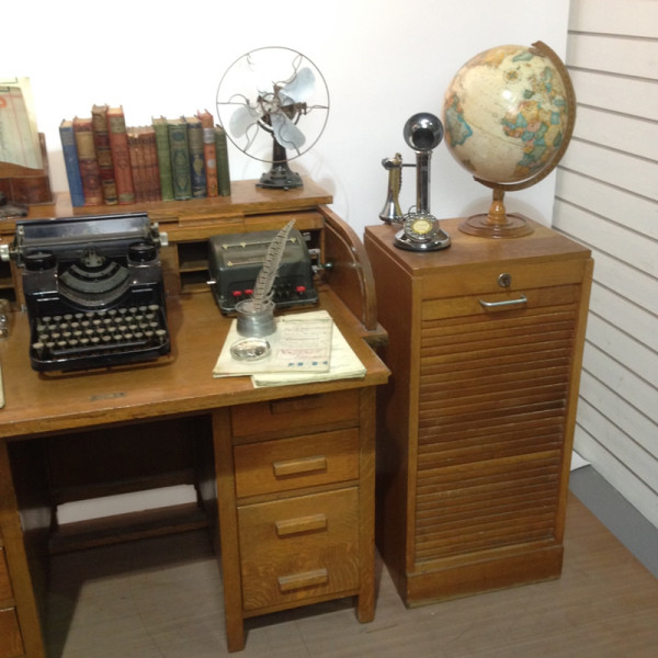 5: Period Oak Rolltop Desk