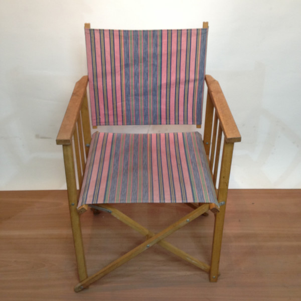 3: Pink and Blue Stripy Beach Chair   