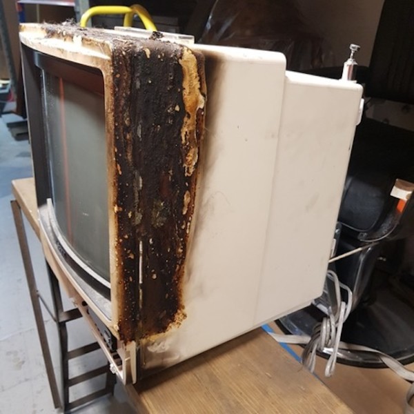 5: Fire Damaged Non Practical Sony TV