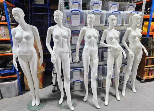 1: Collection Of White Female Mannequins