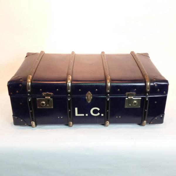 4: Large Dark Blue Travel Trunk 