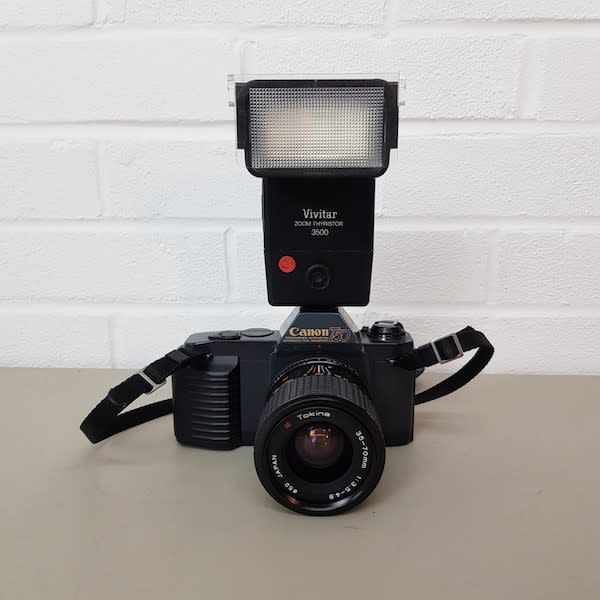 4: Canon T50 Paparazzi Camera With Working Flash Unit