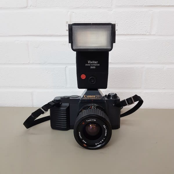4: Canon T50 Paparazzi Camera With Working Flash Unit