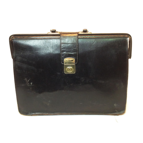 2: Black Leather Top Opening Briefcase