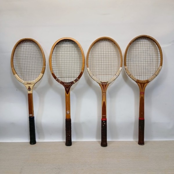 2: Vintage Wooden Tennis Racket