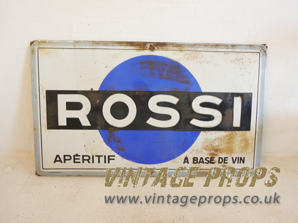 1: Enamel Rossi Advertising Sign