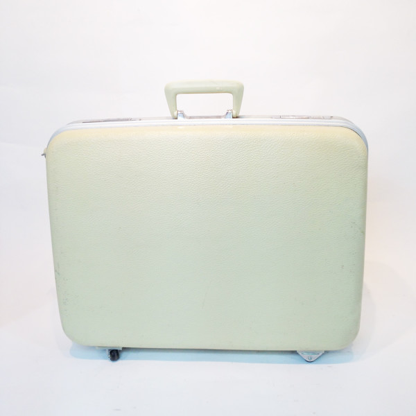 1: White Hard Shell Suitcase