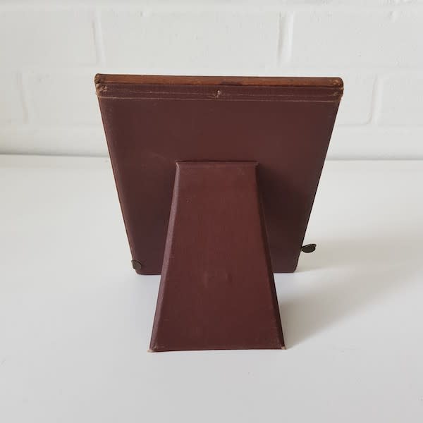 2: Small Vintage Leather Trim Photo Frame