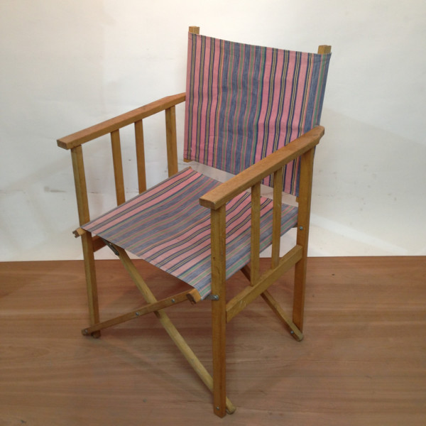 3: Pink and Blue Stripy Beach Chair   