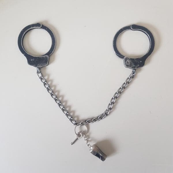 1: Vintage Police Handcuffs With Key