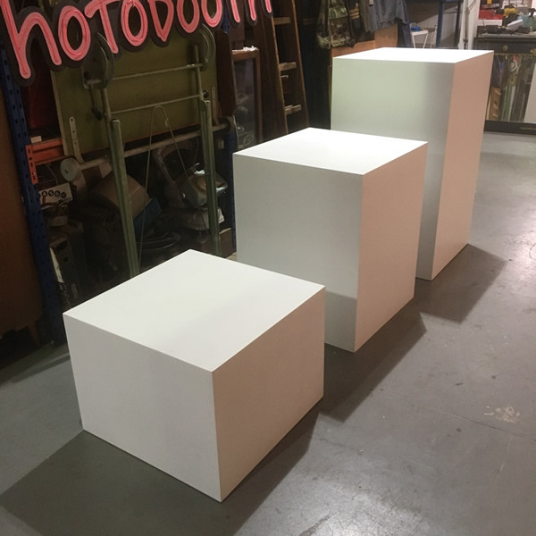 7: White Plinths With Illuminated Tops **NOT AVAILABLE**