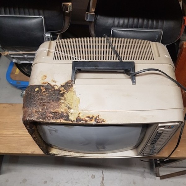 5: Fire Damaged Contec Non Practical TV
