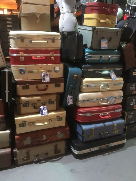 1: Stacks of Vintage Luggage