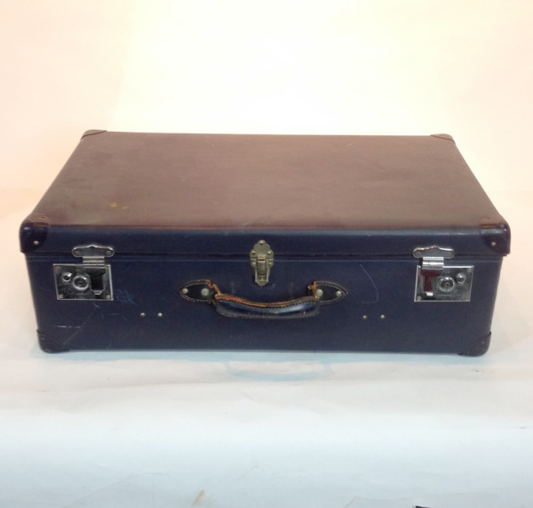 4: Large Dark Blue Travel Trunk 