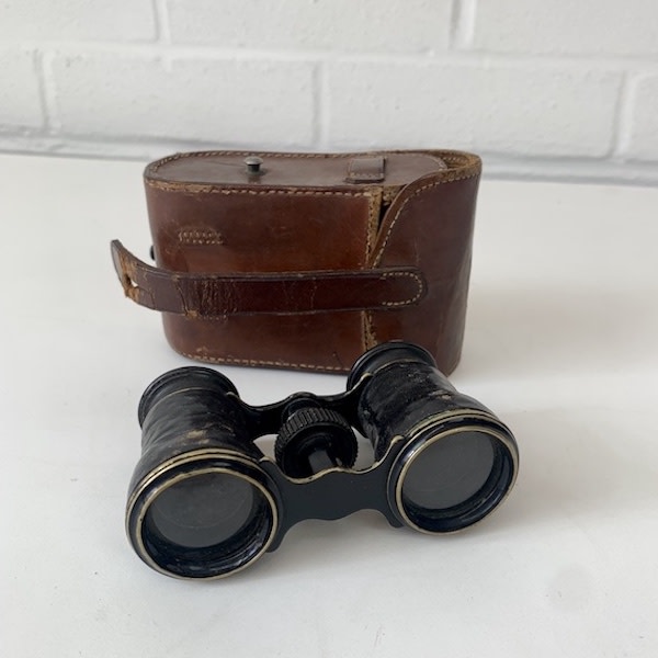 5: Small Vintage Binoculars With Case