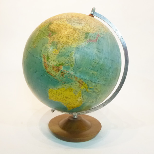 1: Large Glass Vintage Globe