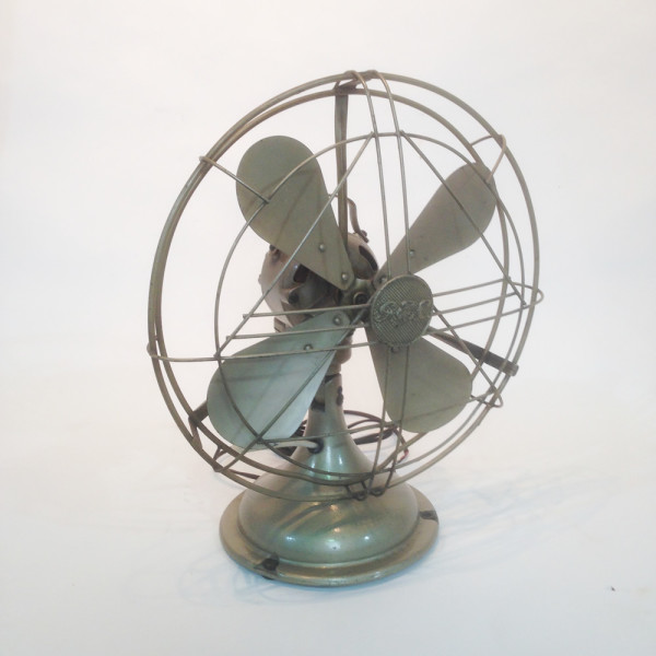 1: Vintage Industrial Desk Fan - Bronze