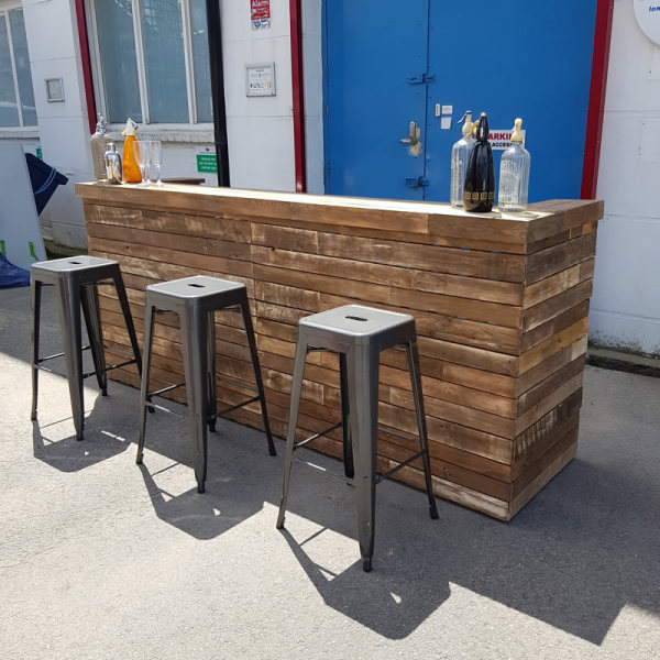 13: Rustic Wooden Bar
